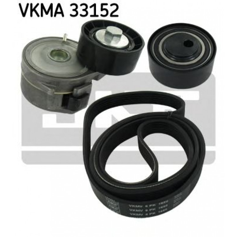 VKMA 33152 SKF Комплект доріжкового ремня (ролик, ремінь)